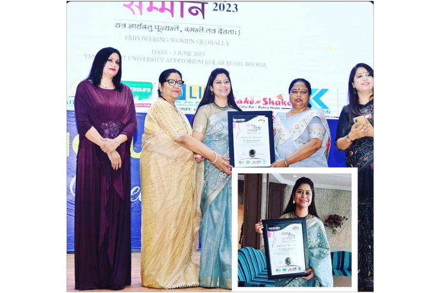 “Sheros Shakti Samman” to Dr. Neha Sharma Chowdhury