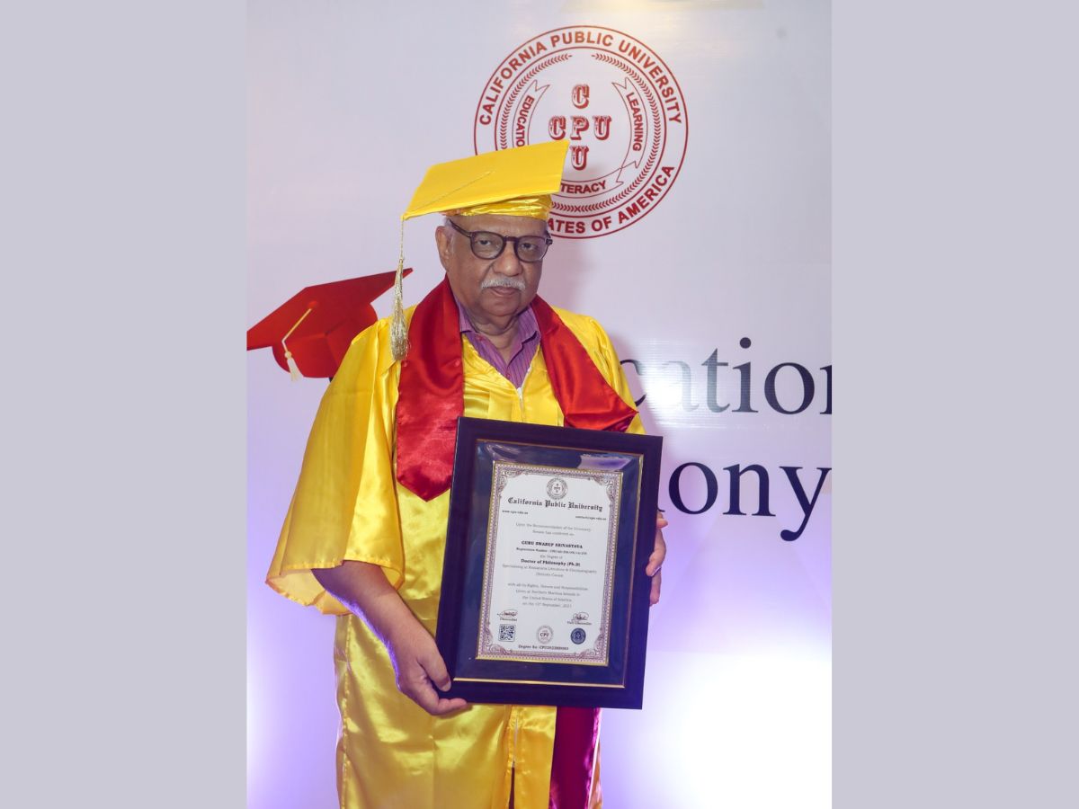 Producer of Hollywood movie 'Ramayana' Awarded Honorary Doctorate Degree by California Public University, USA