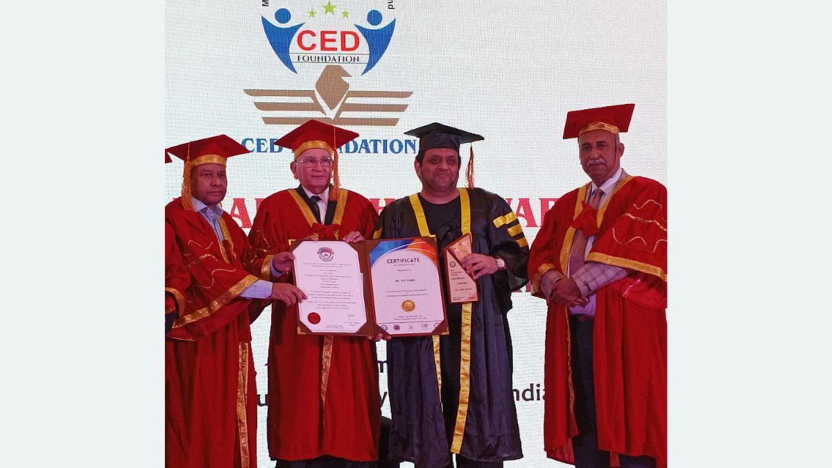 Dr Arif Habib honoured with Honorary PhD (HC) & Leadership Award at CED Foundation India & Bizox ET Now Event in New Delhi