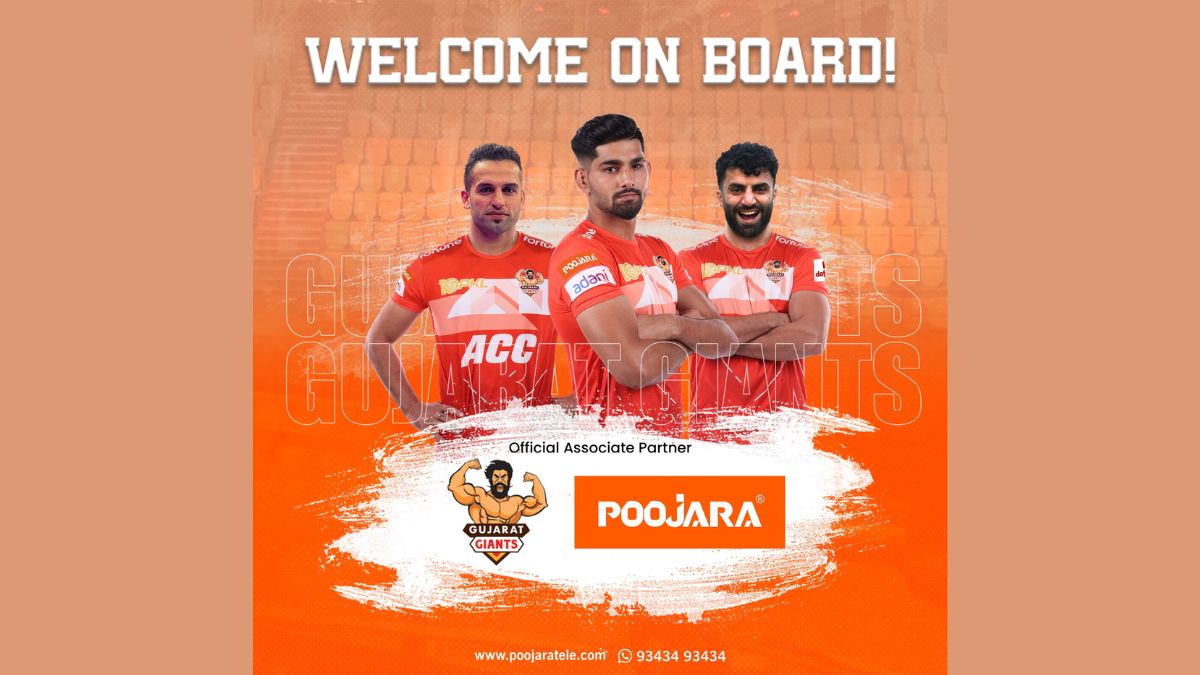 Poojara Telecom join hands with Gujarat Giants as Official Associate Partner in Pro Kabaddi League 2023