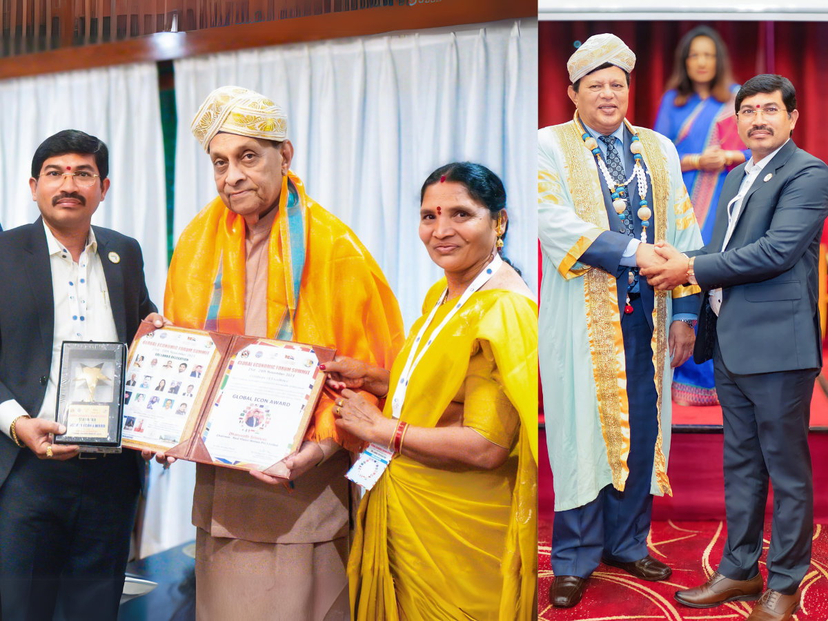 Real Vision Homes Chairman, Dr. Srinivas Naik Dharavath, Honored with Global Icon Award at G20 Summit in Colombo