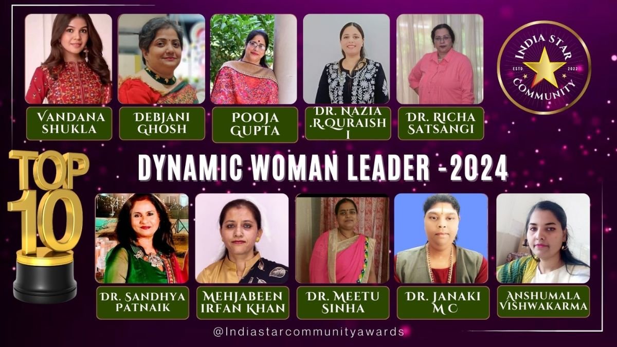Celebrating Excellence – India Star Community Announces Top 10 Dynamic Woman Leaders – 2024 on International Women’s Day-2024