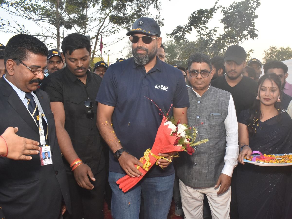 Yusuf Pathan inaugurates the 34th centre of Cricket Academy of Pathans (CAP) in Muzaffarpur (Bihar)