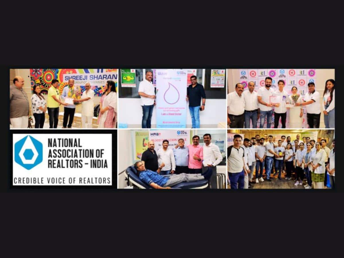 NAR India, in Collaboration with Leading Real Estate Associations, Facilitates Donation of 1000 Plus Units of Blood to Government and Hospitals